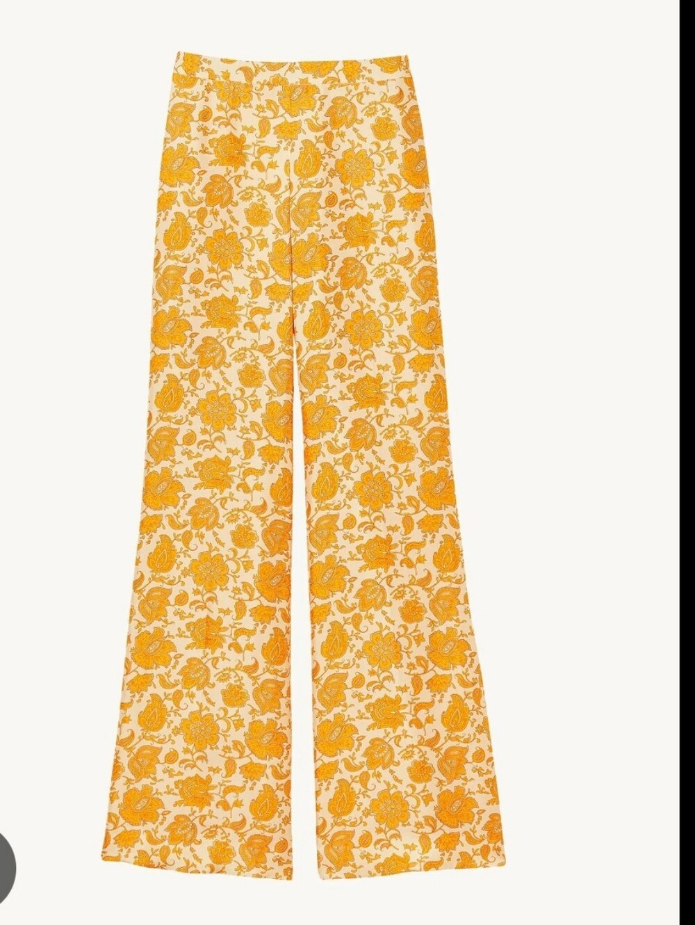 Sandro France Orange Floral Flowing Pants. Euro 34 / US 2
